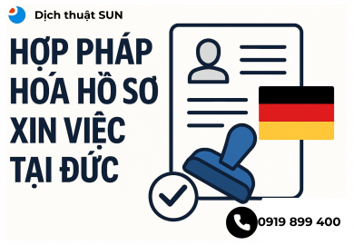 HỢP PHÁP HÓA HỒ SƠ XIN VIỆC TẠI ĐỨC TẠI QUẬN 4