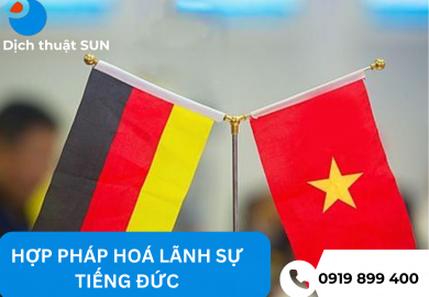 HỢP PHÁP HOÁ LÃNH SỰ GIẤY TỜ TIẾNG ĐỨC Ở LONG AN