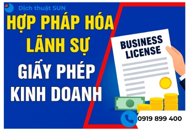 HỢP PHÁP HÓA LÃNH SỰ GIẤY PHÉP KINH DOANH ĐỂ ĐẦU TƯ NƯỚC NGOÀI